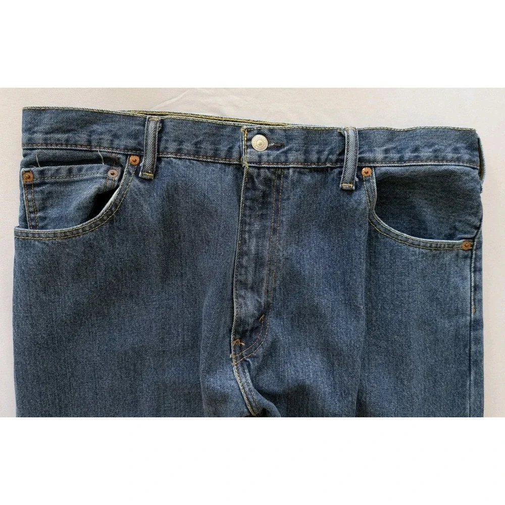 Levi's 517 Bootcut Jeans Mens 36x32 Dark Wash Denim Blue EUC
